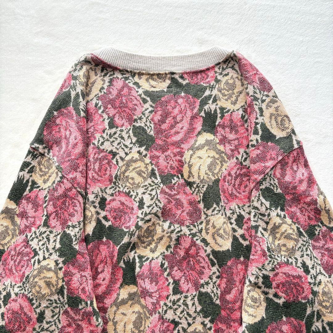 KAPITAL キャピタル ローズ柄 スウェット ゴブラン天竺クルー