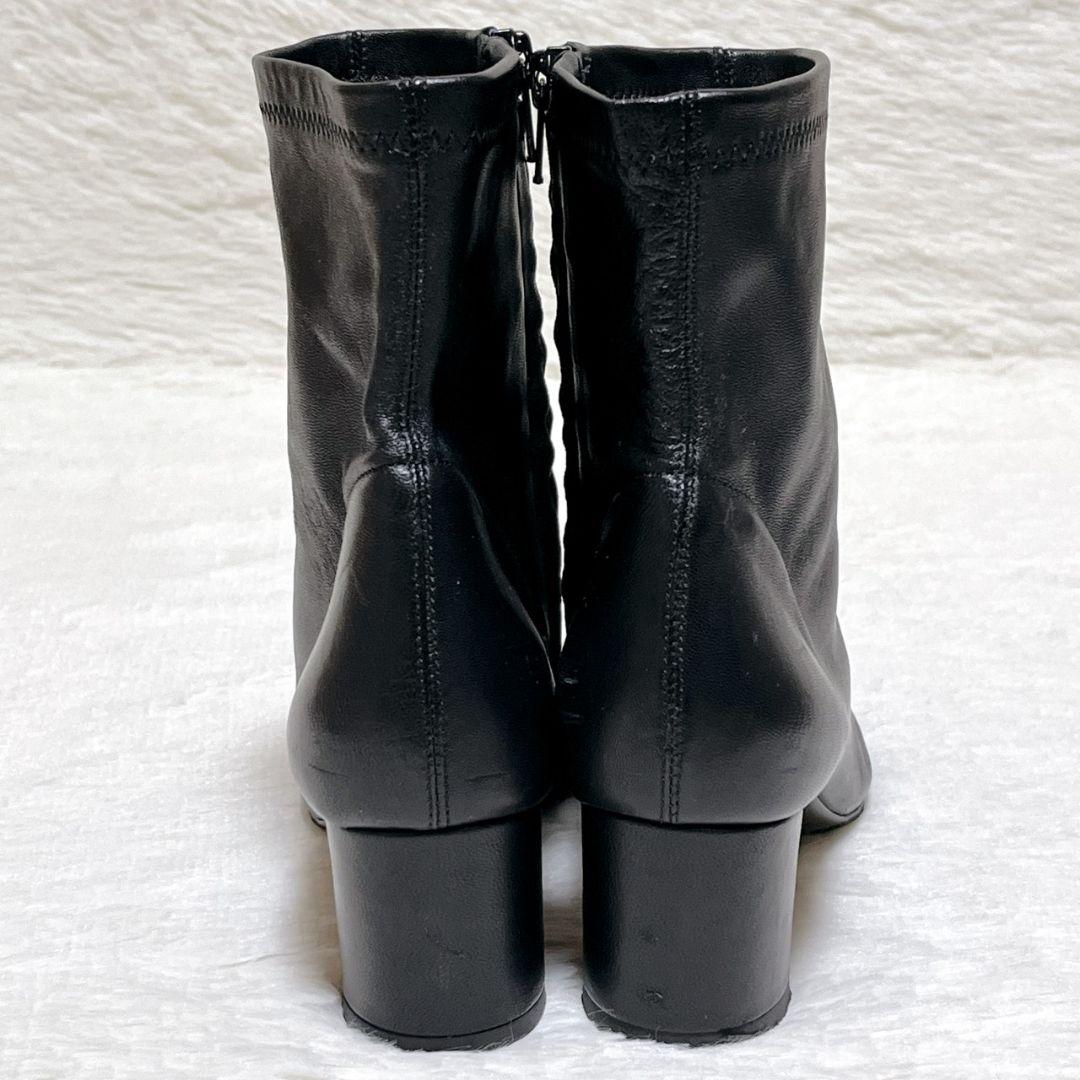 美品】ファビオルスコーニ センターシーム ショートブーツ 35 黒