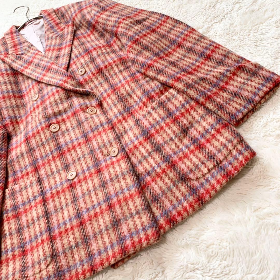 美品＊ピンクハウス 秋冬 チェック テーラード ジャケット L相当