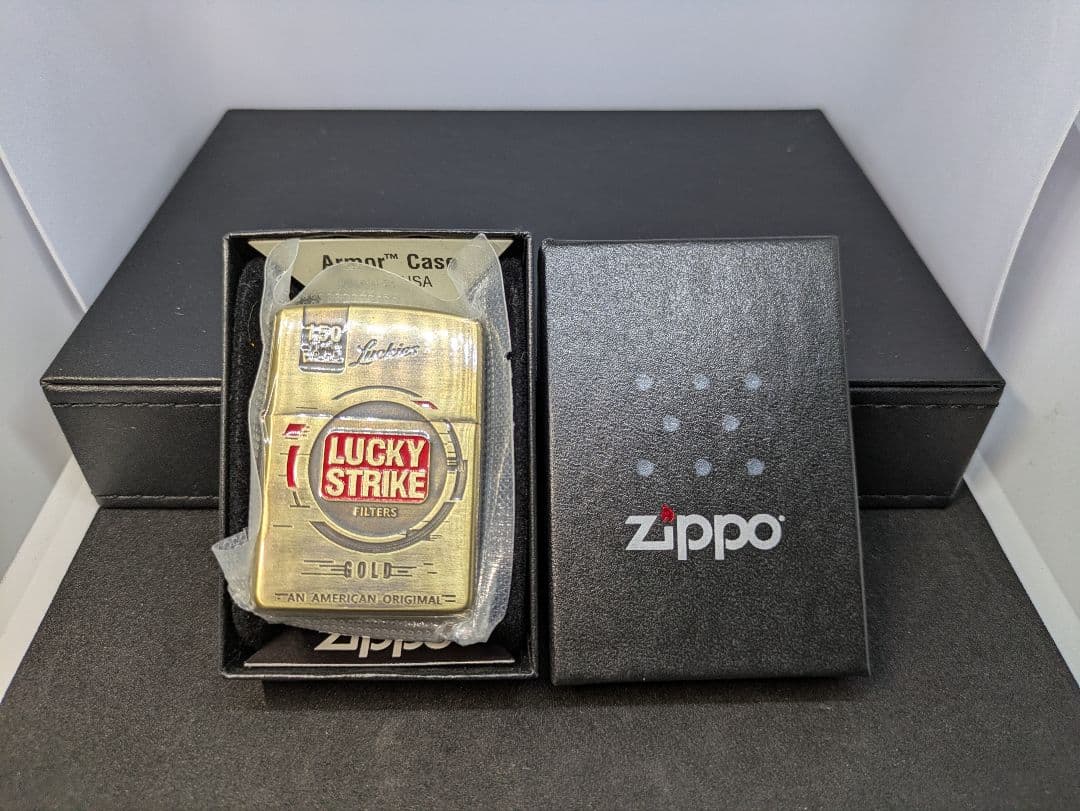 zi 134　ラッキーストライク　五面加工　アーマー　未使用　未開封　ジッポー ZIPPO（ジッポー） Armor ZIPPO 5面アーマーアラベスク シルバー