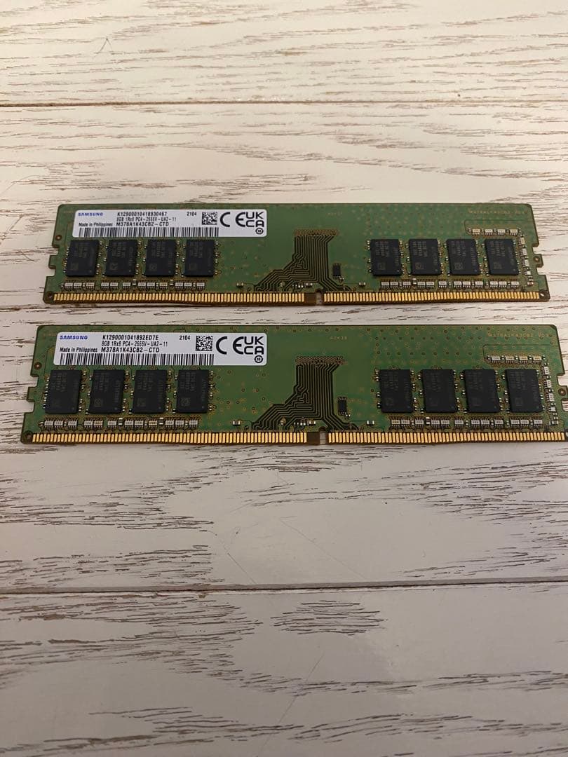 DDR4 PC4-2666V 8GB×2枚　SAMSUNG 16GB SAMSUNG（サムスン） SAMSUNG ddr4-21300 PC4-2666V 8GB 2枚で 16GB