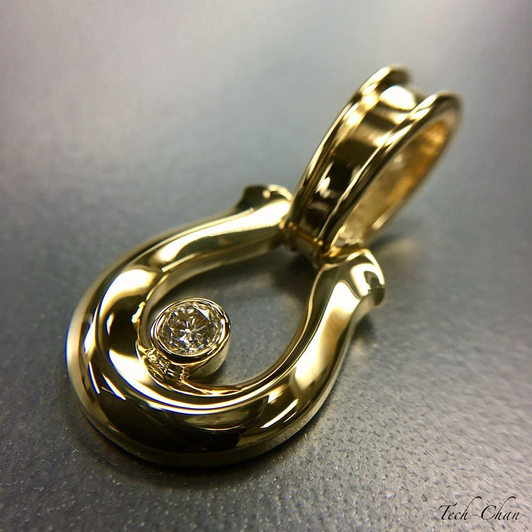 ポテト様の専用ページ　　　K18 馬蹄《M》中央ダイヤ付ペンダントトップ