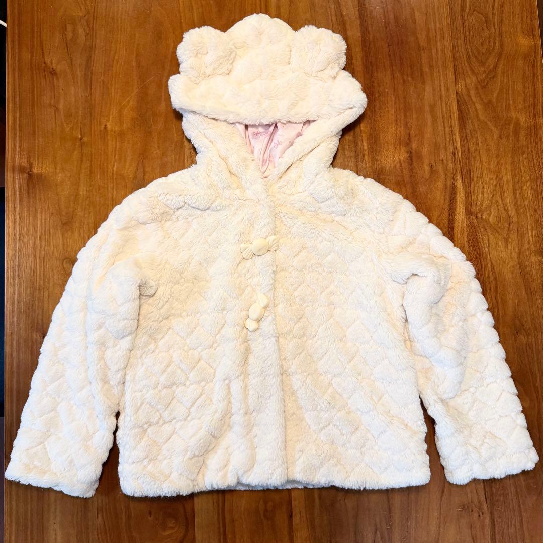 メゾピアノ クマ耳ファージャケット モコモコ アウター 130cm - メルカリ