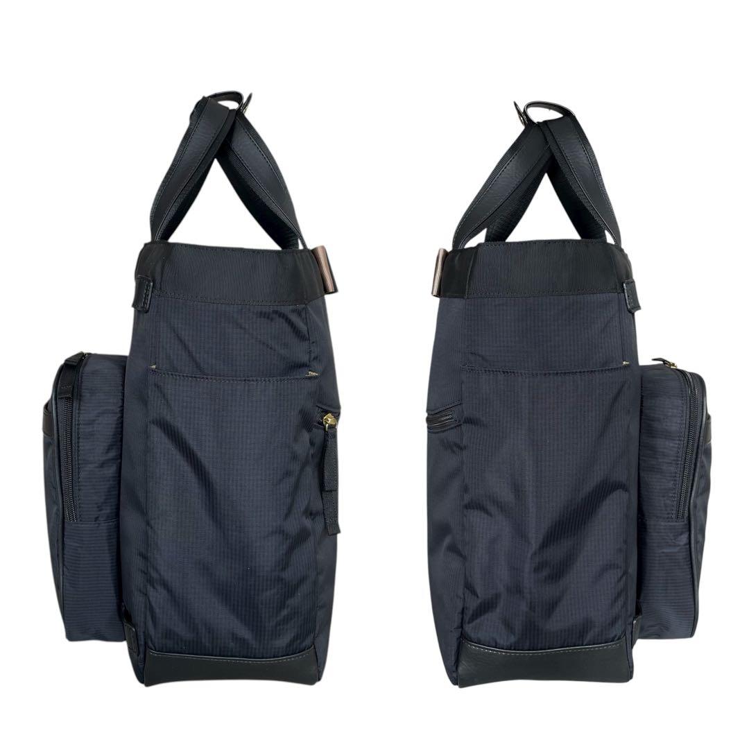 《超美品》スワニー トート キャリーバッグ リボン ４輪ストッパー付き ブラック
