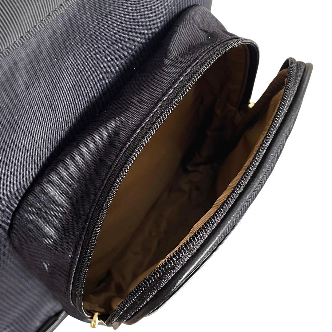 《超美品》スワニー トート キャリーバッグ リボン ４輪ストッパー付き ブラック