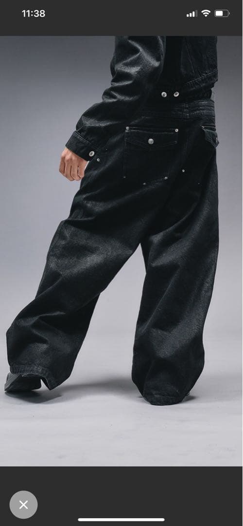 アンダーハンク 新作 14オンスワックスカーブデニム sサイズ