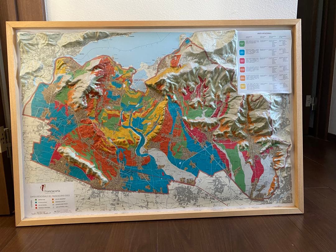 フランチャコルタ3D 地図 楽天市場】フランス3Dマップ（立体地図）［AOC・ド・ラ・コート