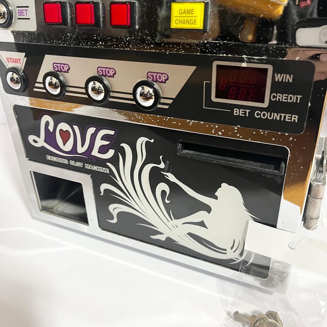 卓上ミニスロットマシーン LOVE レトロゲーム機 卓上ゲーム レア 希少