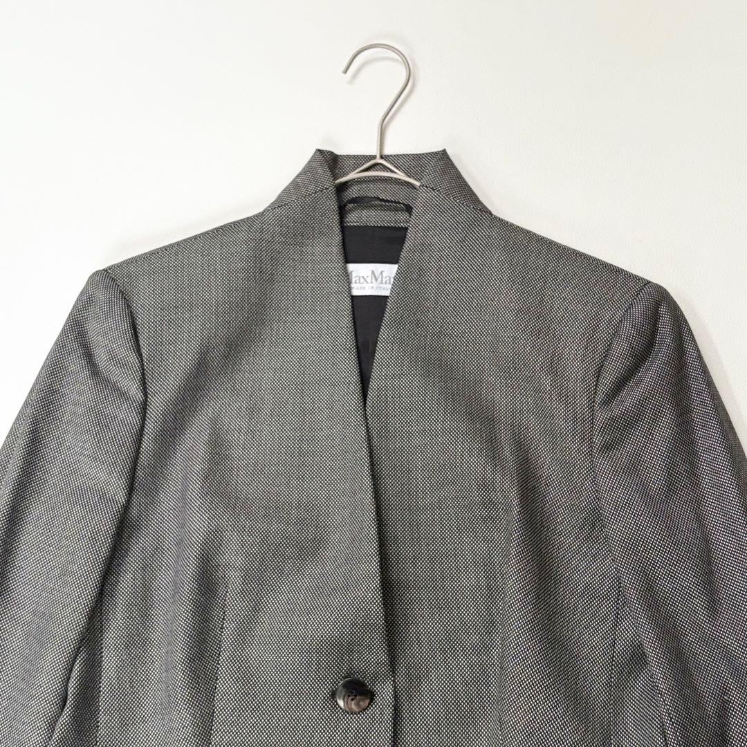 美品✨マックスマーラ 白タグ カラーレスジャケット パンツ