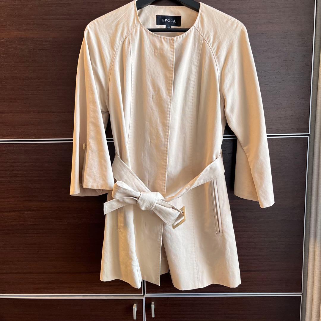 EPOCA エポカ ノーカラースプリングコート ベージュ 40(Mサイズ) EPOCA