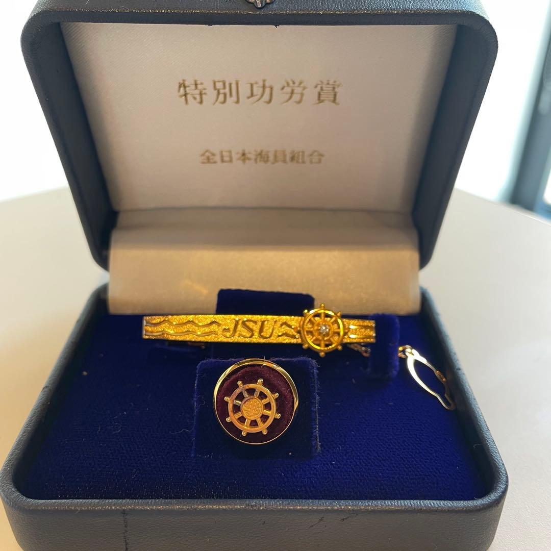 全日本海員組合 特別功労賞 タイピン バッジ ケース入り - メルカリ