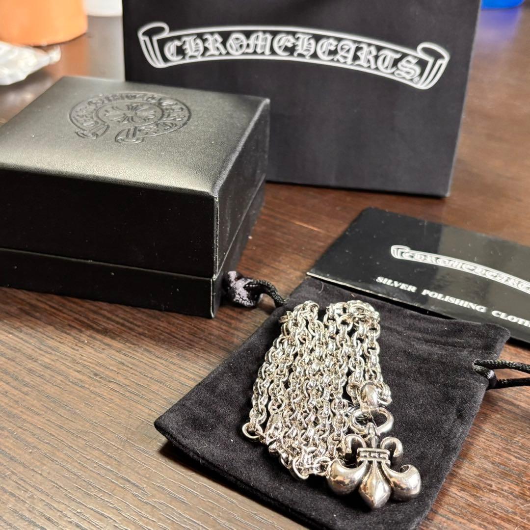 極美品 ⚜️クロムハーツ⚜️ ネックレス925シルバー CHROME CHROME HEARTS 新宿店 クロムハーツ スモール CHクロス ペーパー