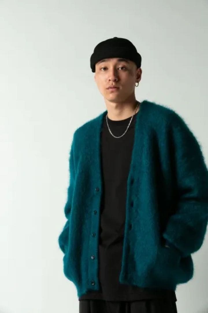 cootie モヘアカーディガン L ターコイズ クーティープロダクション 毛足 COOTIE / Mohair Cardigan
