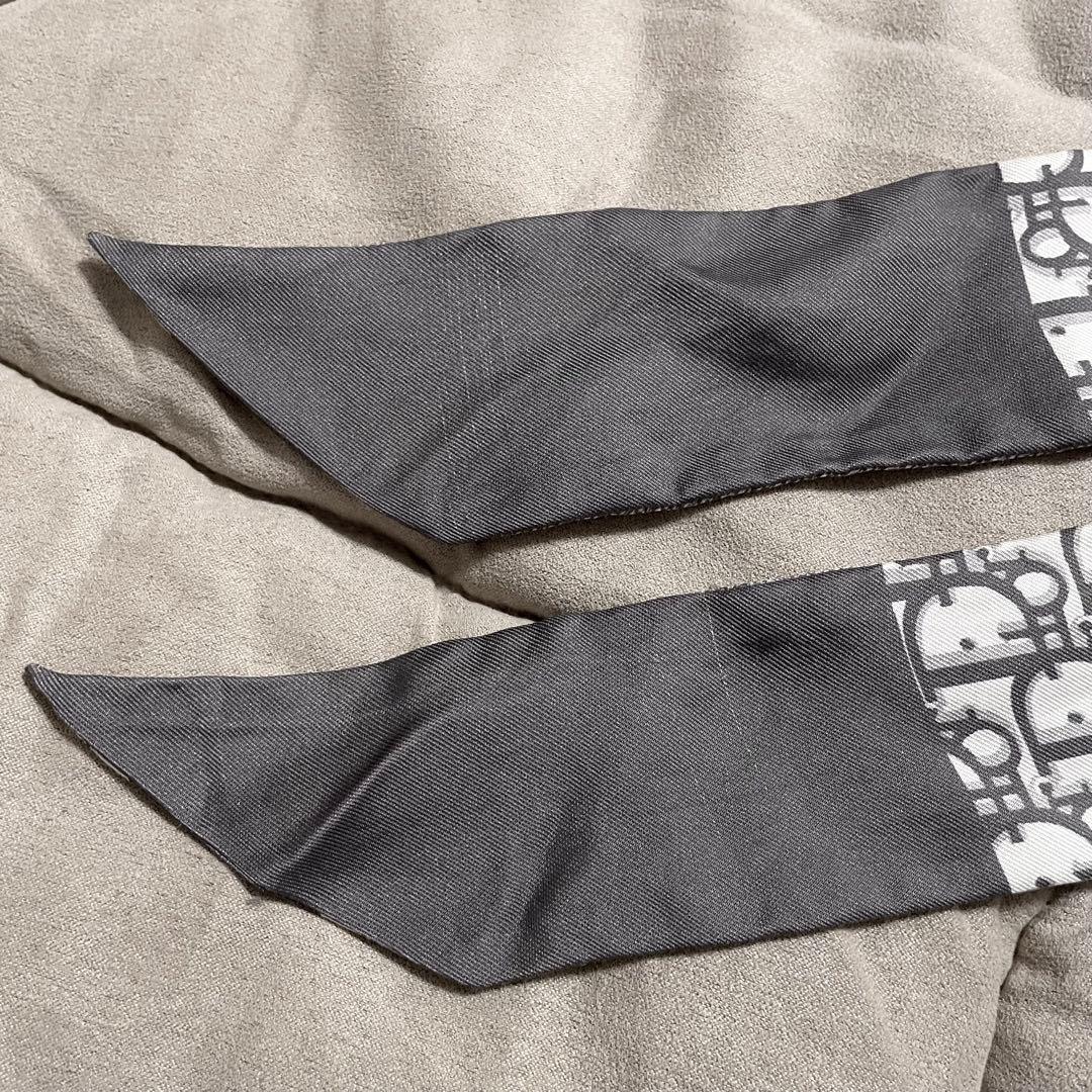 Christian Dior ディオール スカーフ ミッツァ グレー オブリーク