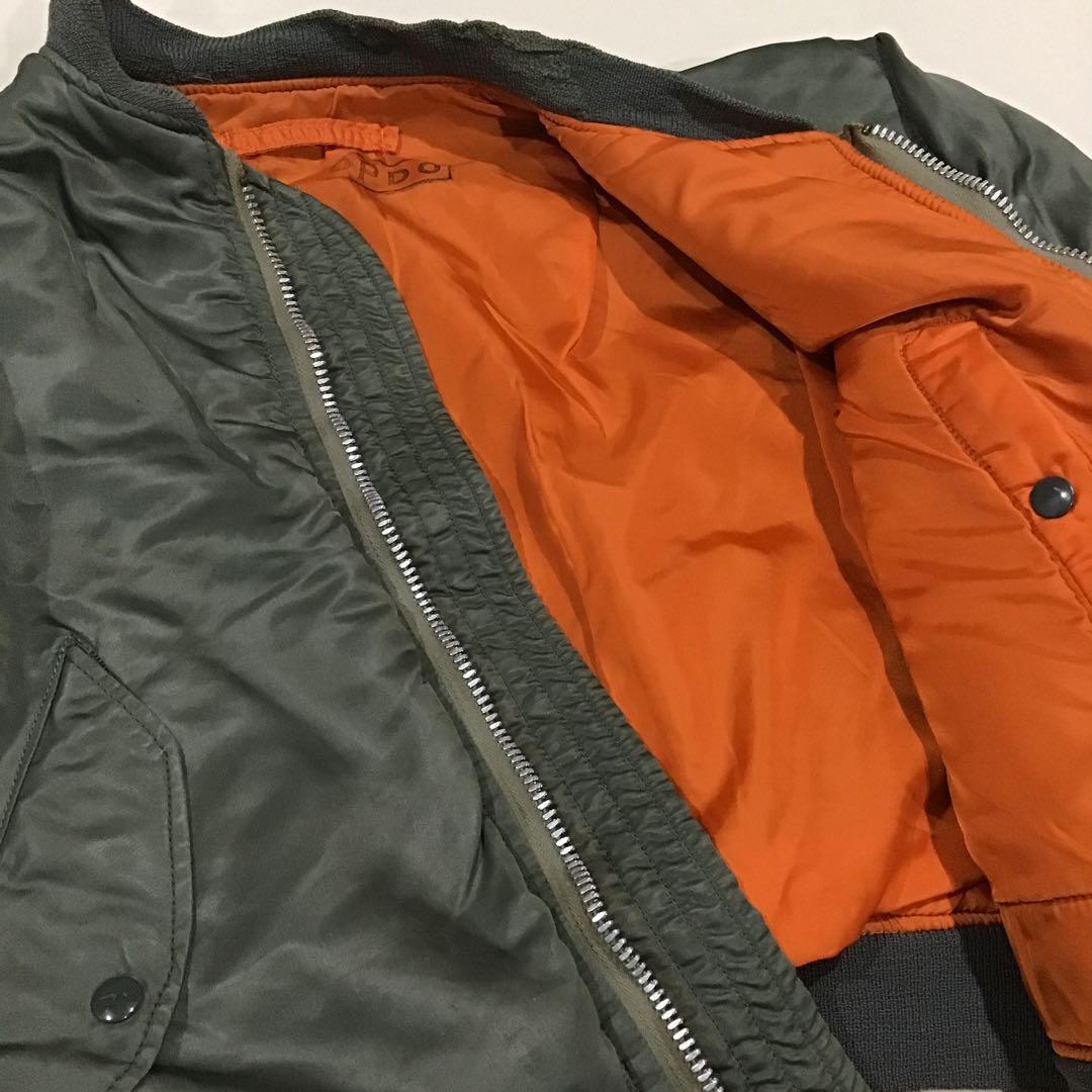 70s MA-1 【超希少縦ステッチ】 フライトジャケット 米軍実物 70年代