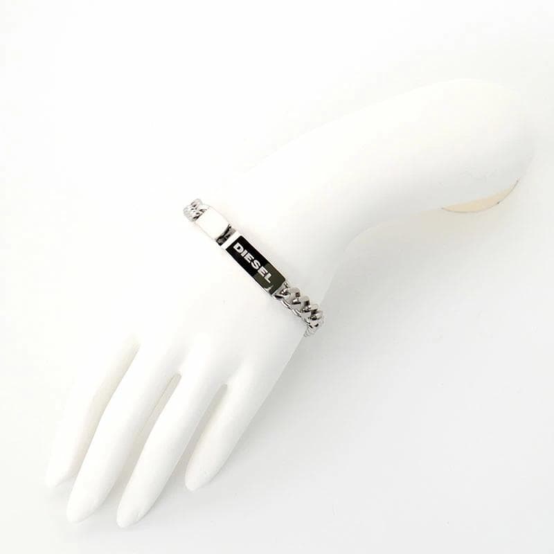 DIESEL DX0966040 ロゴプレート＆チェーン ブレスレット並行輸入品