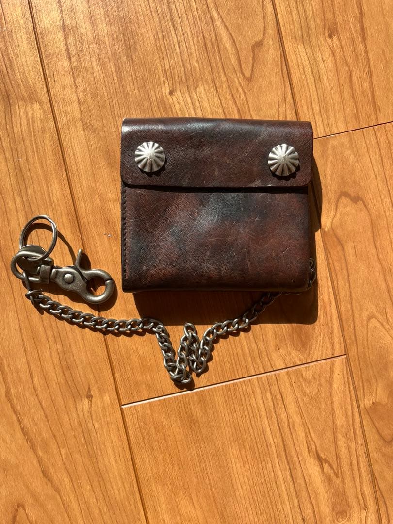 RRL コンチョ レザー チェーン ウォレット - メルカリ