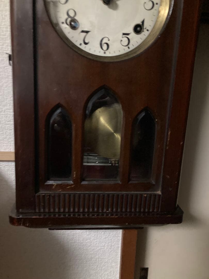 ☆連休限定価格 希少三工舎 アンティーク宮型数打ち式 8日巻 振り子