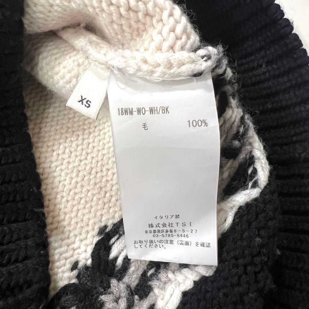 クリスタセヤ ノルディック オーバーサイズ ニット ウール ホワイト