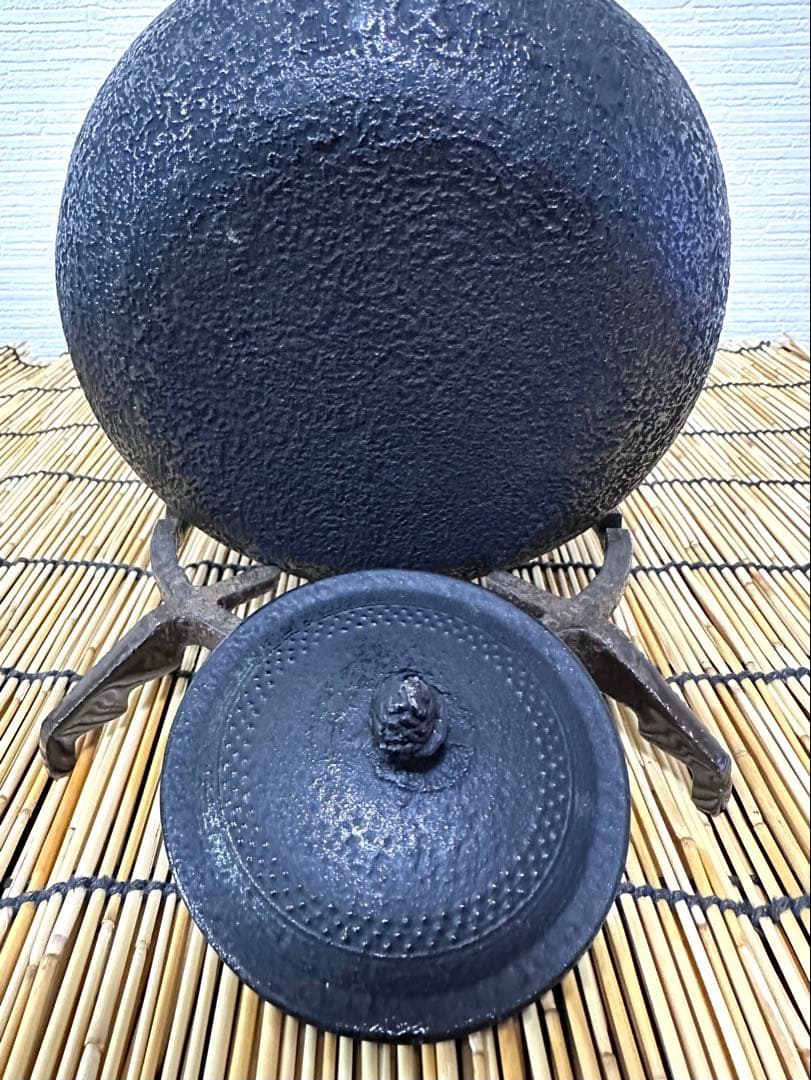 未使用品、供箱、栞2種付 南部運南堂南部鍋元造 12型アラレ 南部