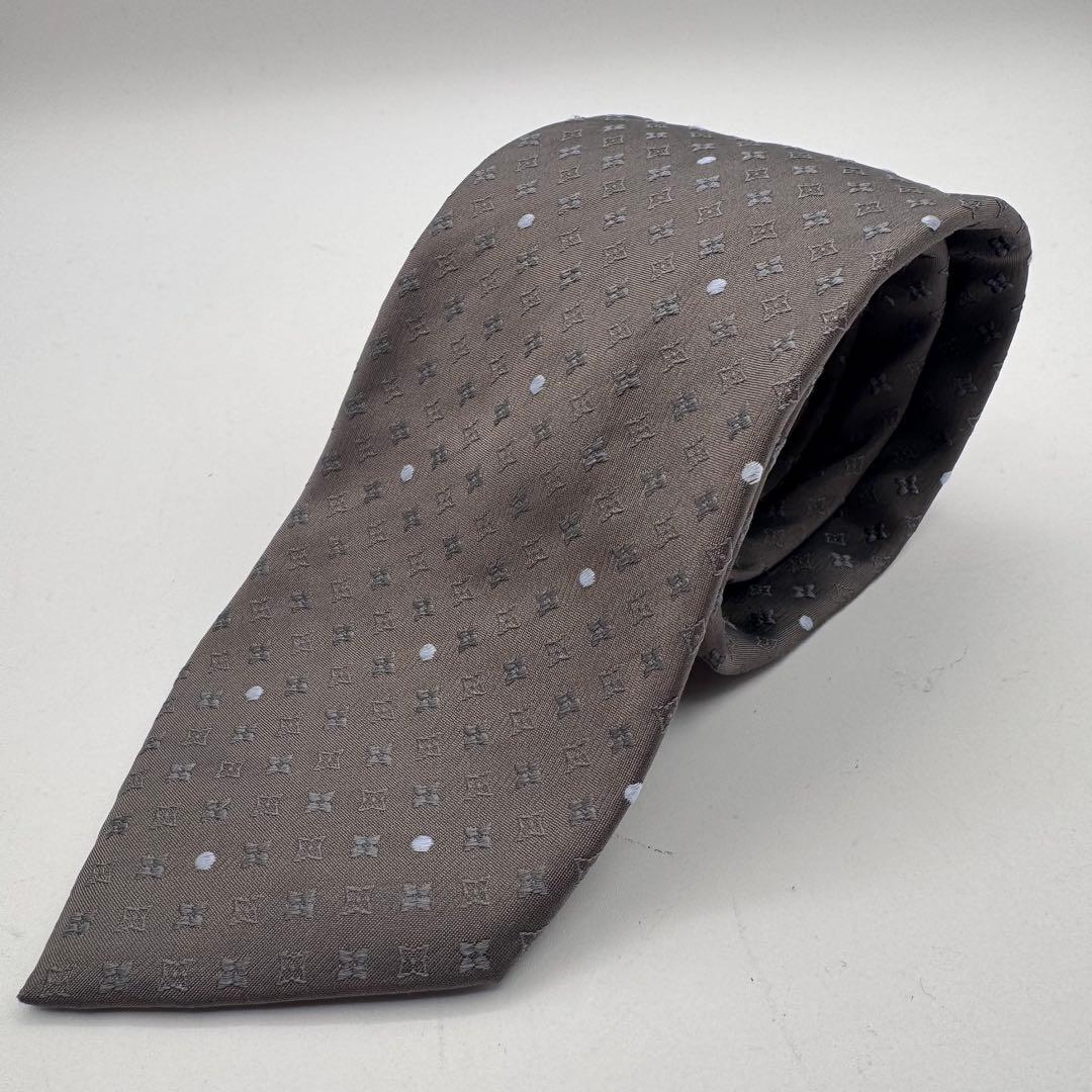 LV LOUIS VUITTON ルイヴィトン ネクタイ モノグラム グレー - メルカリ