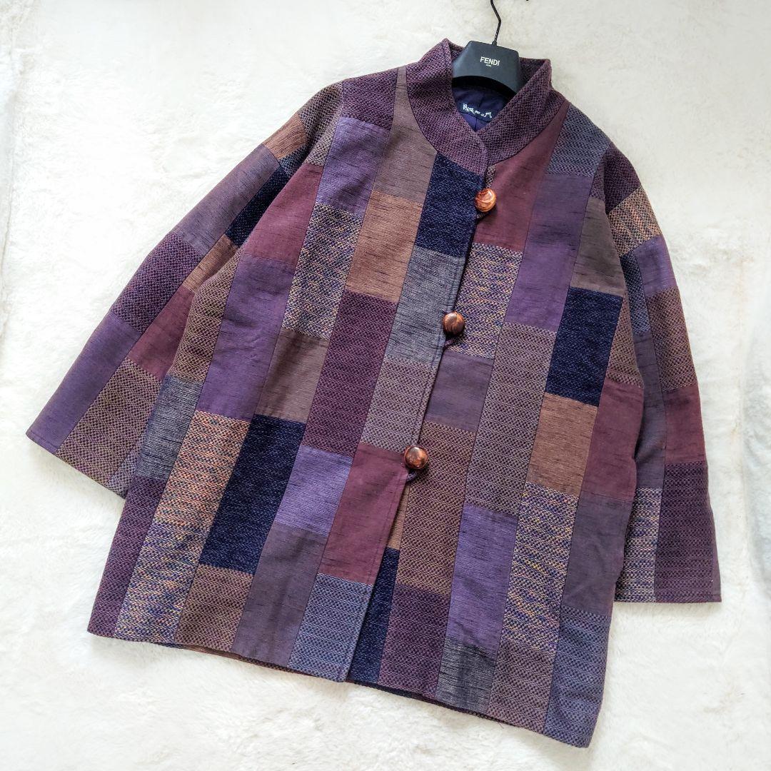 儀右衛門 パッチワーク コート ジャケット 久留米絣 オカモト商店 上質