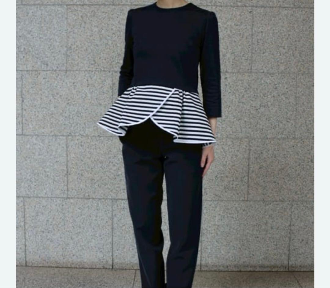 BORDERS at BALCONY 五分袖ストライプトップス - メルカリ