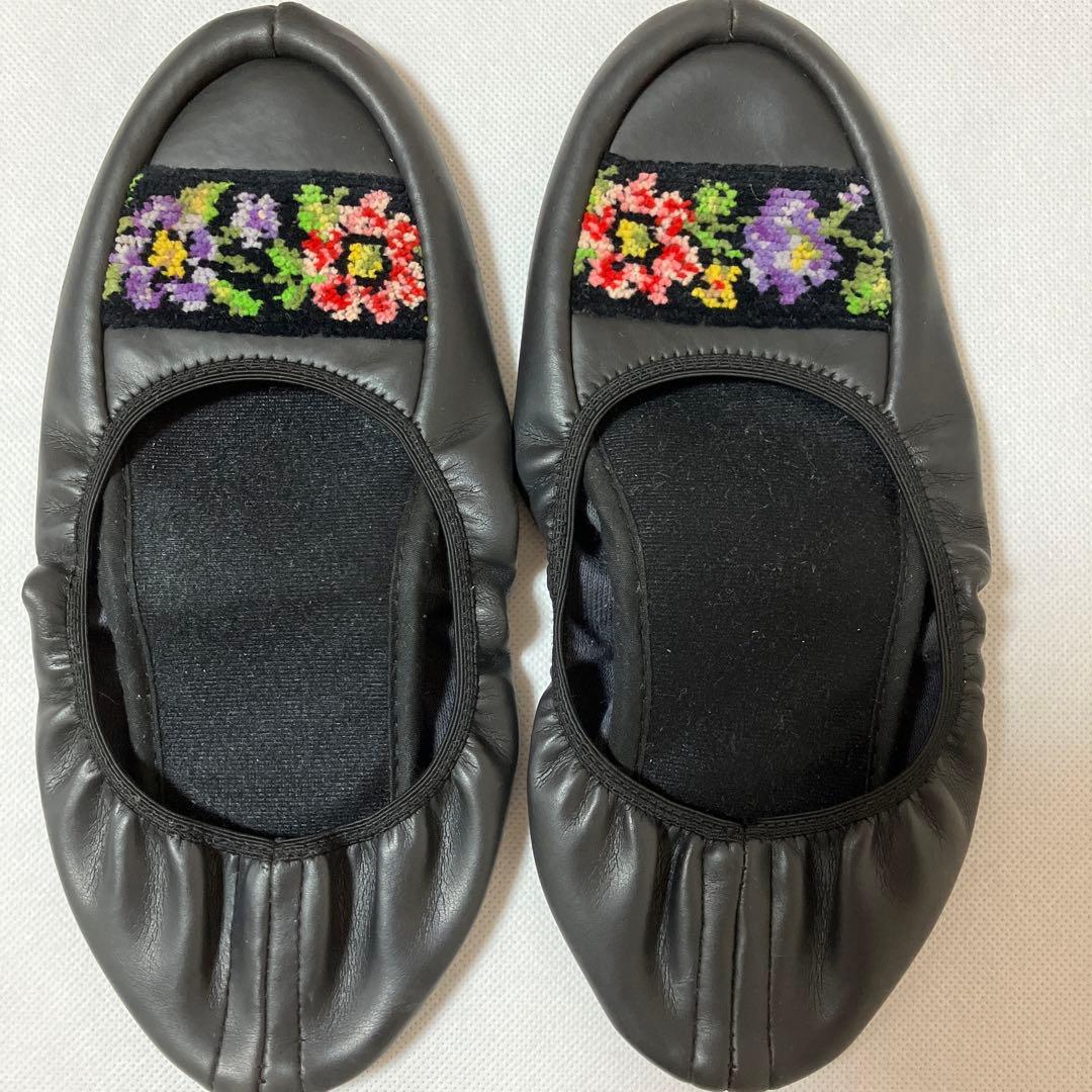 フェイラー レディース 携帯スリッパ 折りたたみ 23〜23.5 巾着袋付き