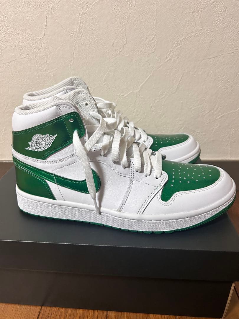 NIKE エアジョーダン1 ゴルフシューズ 27.0cm ホワイト/グリーン