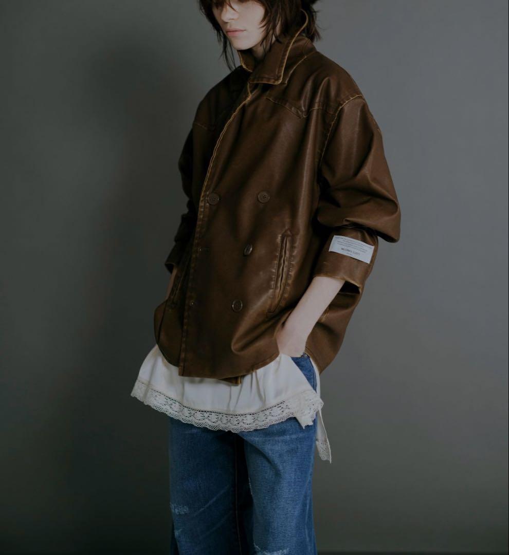 ニコアンド 【WILLIAM B.ELIOTT】フェイクレザーフェードジャケット