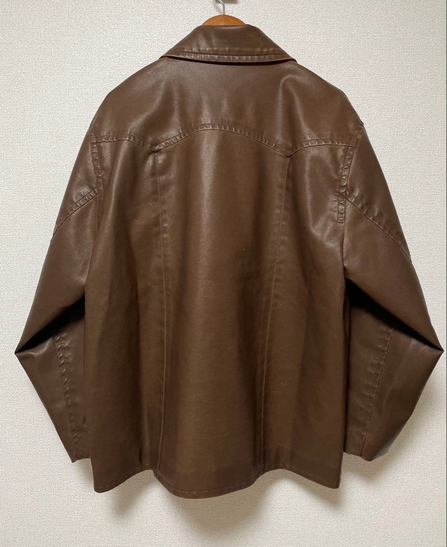 ニコアンド 【WILLIAM B.ELIOTT】フェイクレザーフェードジャケット