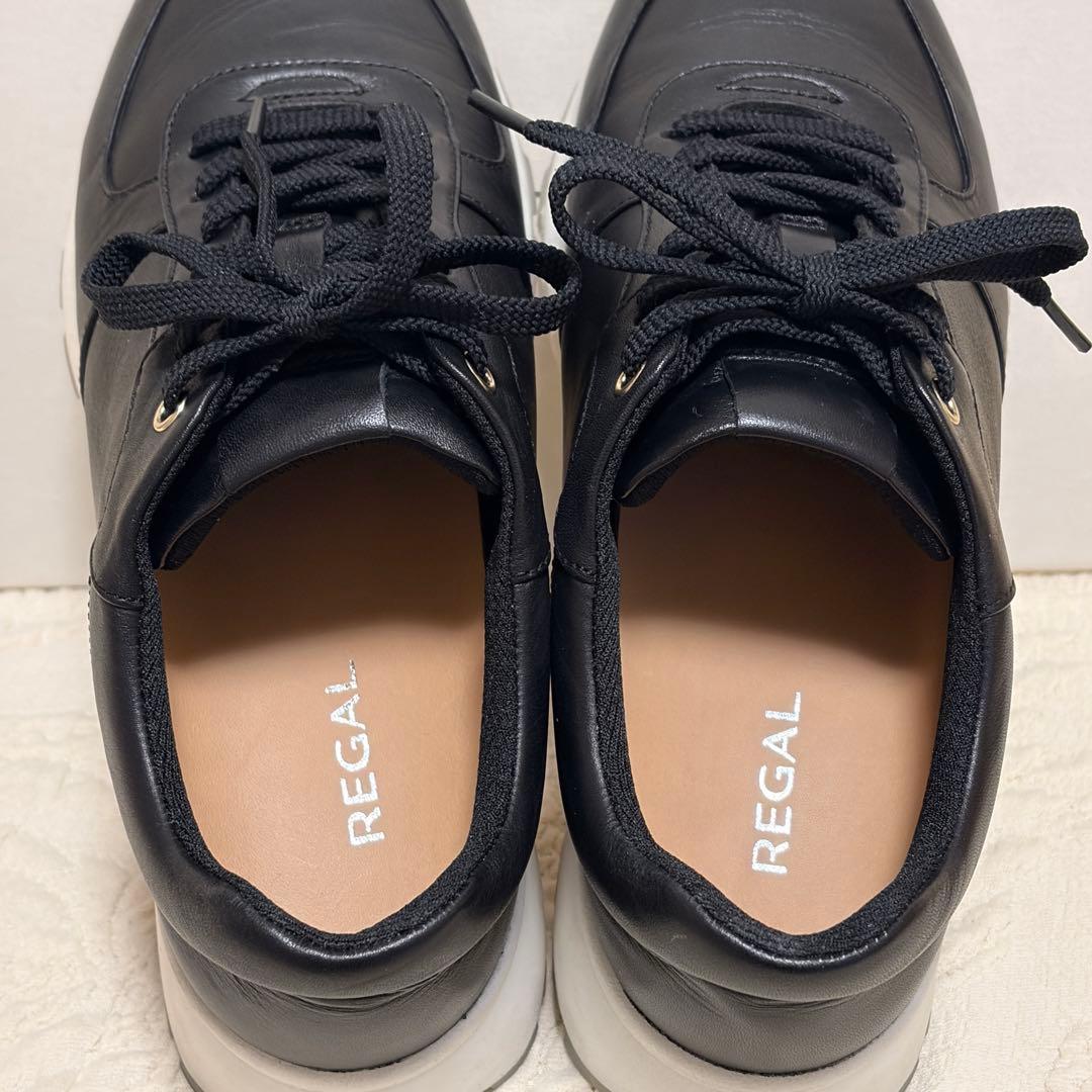 美品 REGAL 軽量レザースニーカー 24.0cm ブラック 箱あり