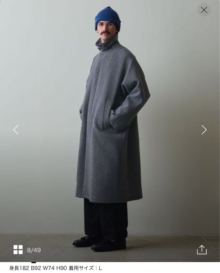 Steven Alanラムズウール ヘリンボーン オーバー バルマカーン コート