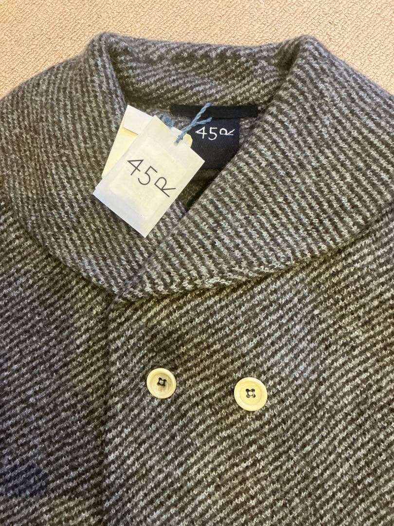 新品タグ付き】45R ツイルKNIT PEA JACKET Fサイズ グレー - メルカリ