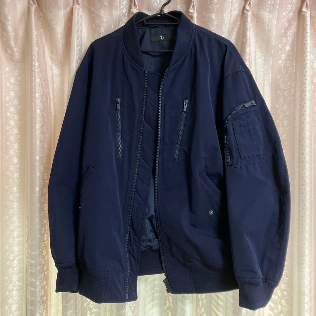 ユニクロ プラスJ オーバーサイズブルゾン ネイビー L - メルカリ