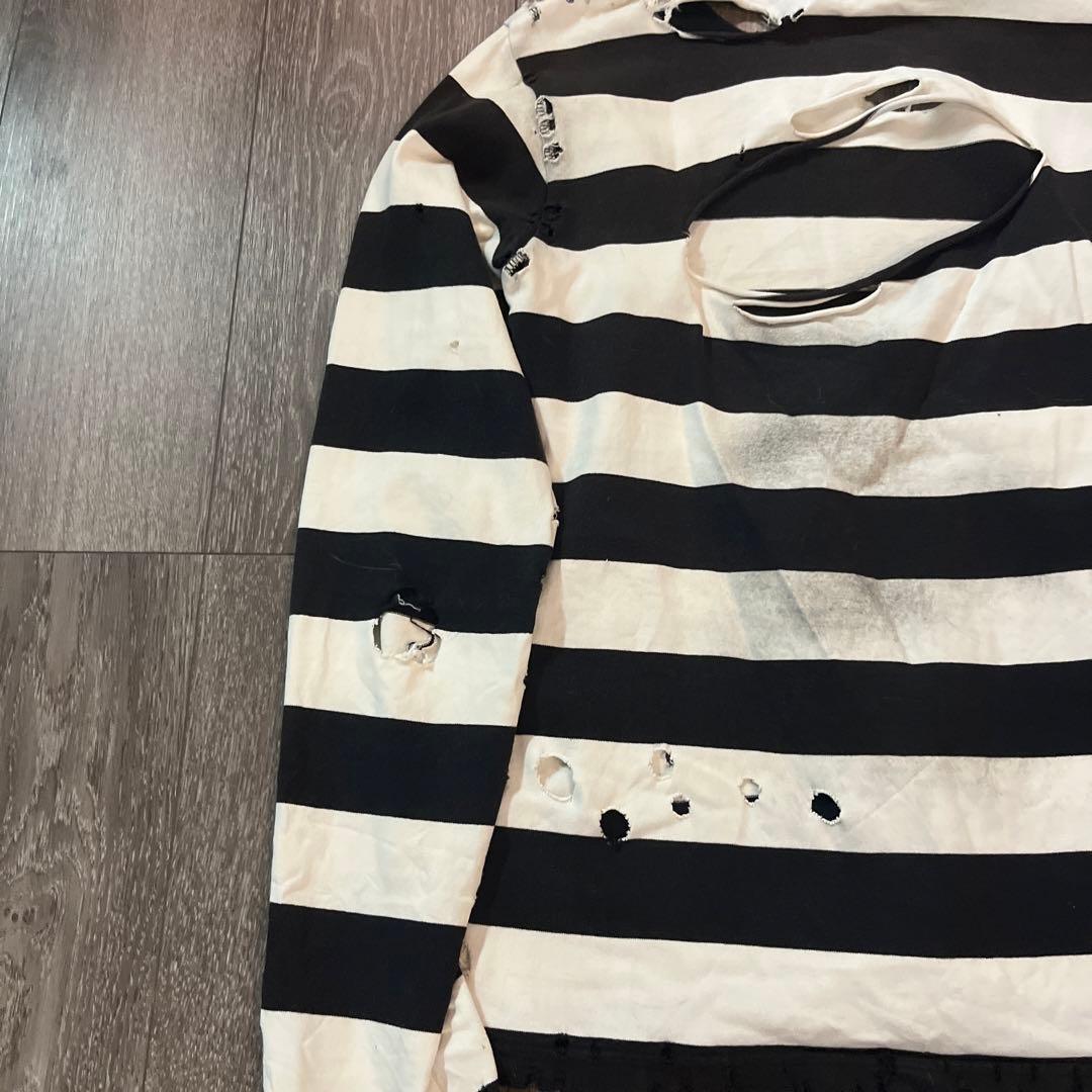 Number(N)ine SS02 モダンエイジ期 ダメージボーダー ロンt - メルカリ