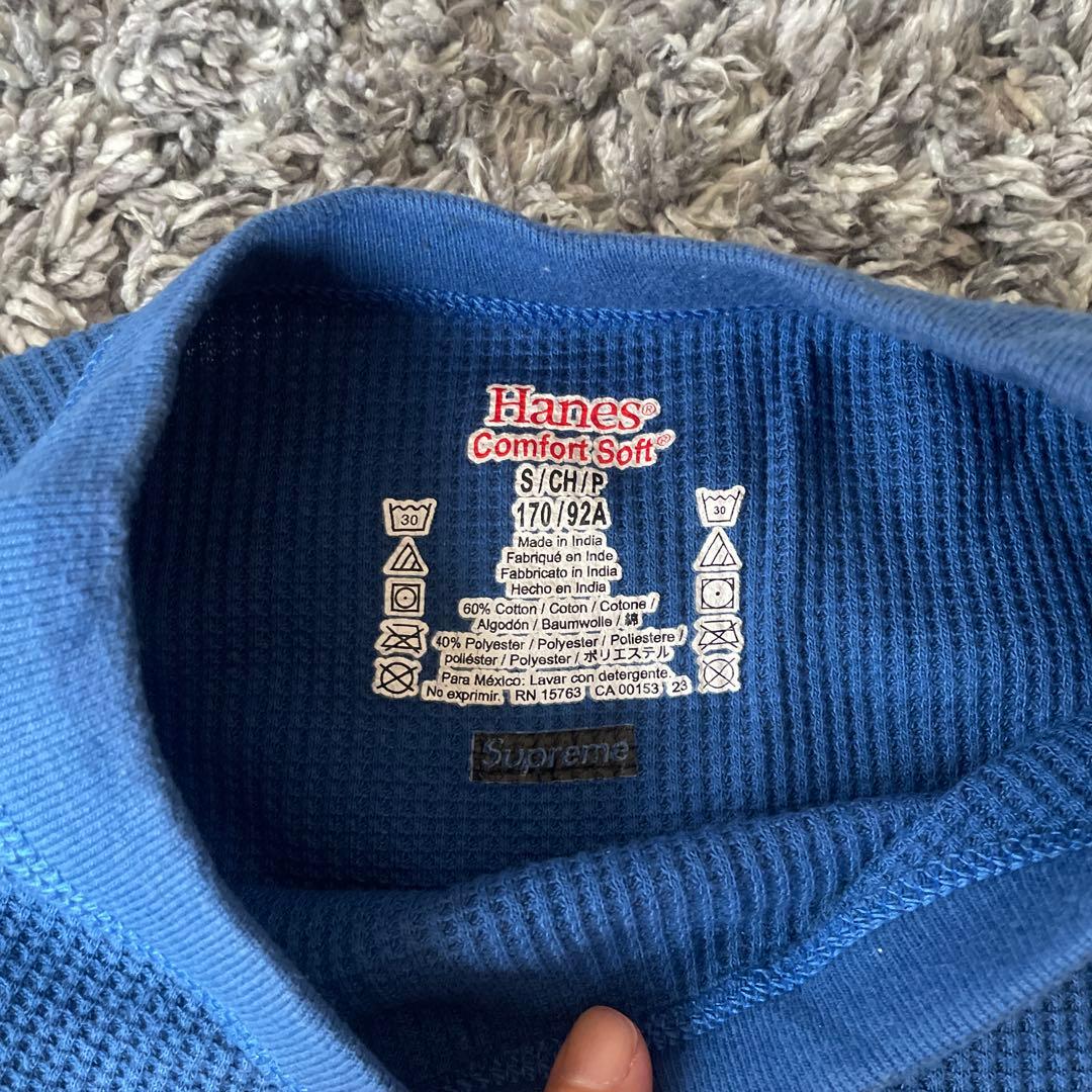 Supreme Hanes Bones Thermal ボーン 骨 サーマル 青 - メルカリ
