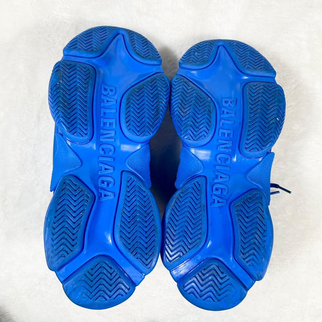 BALENCIAGA TripleS ロゴ 厚底 青 ブルー 27.5cm