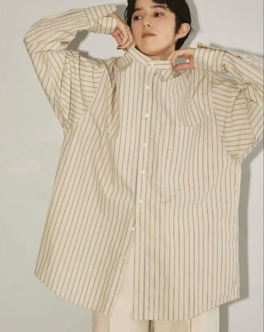 todayful ストライプオーバーシャツ - メルカリ