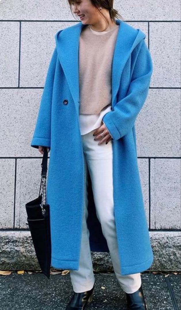 GREEDinternational フードロングコート ベージュ - メルカリ