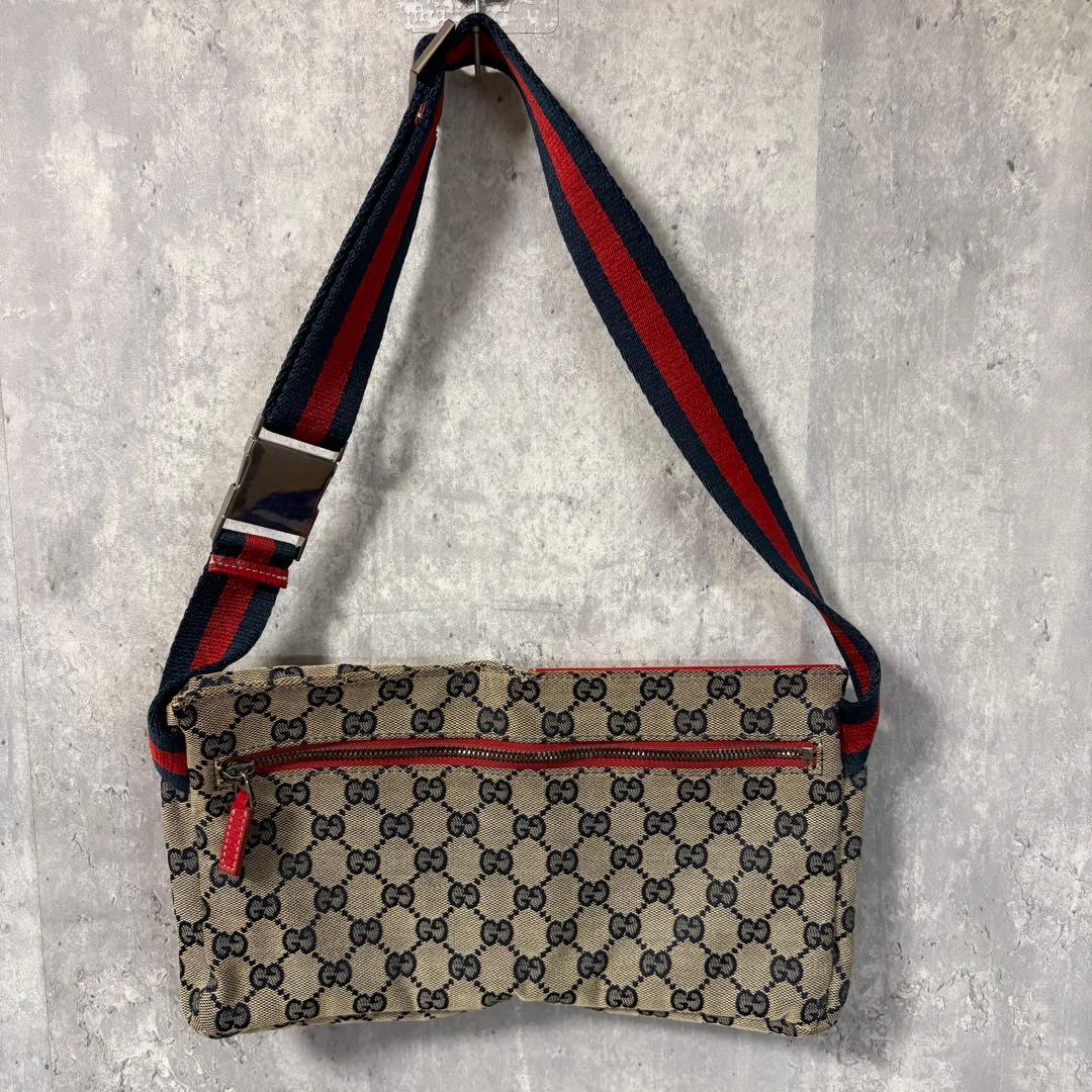 希少カラー】グッチ GUCCI GGキャンバス シェリーライン ボディー