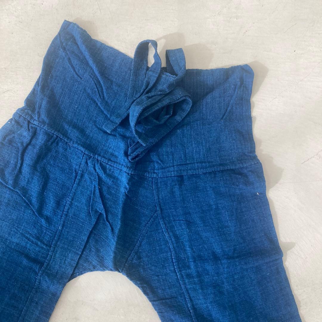 えみおわす オーガニックコットン 藍染のタイパンツ - メルカリ