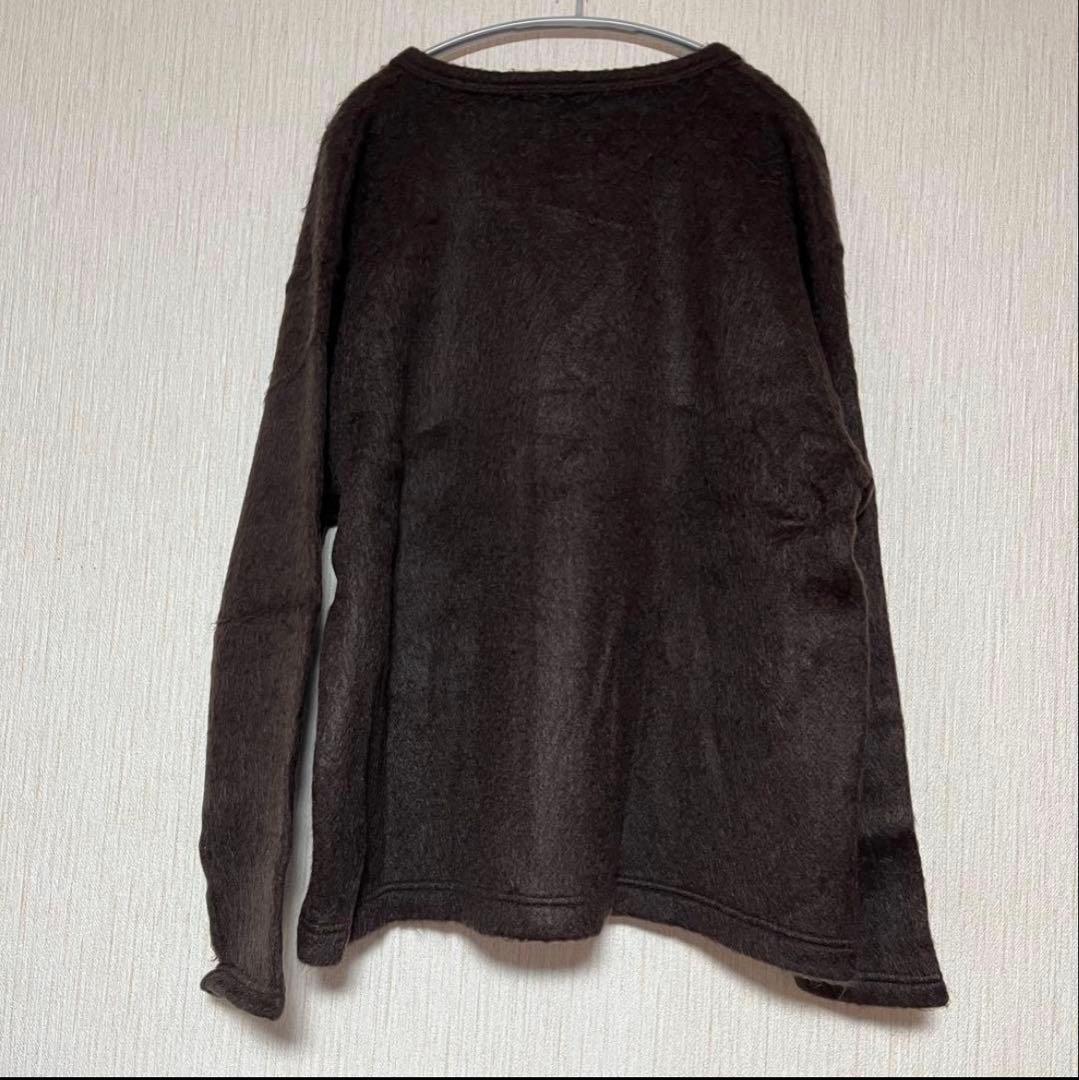 monitaly シャギー モヘアカーディガン ブラウン 南商店 L 美品 別注