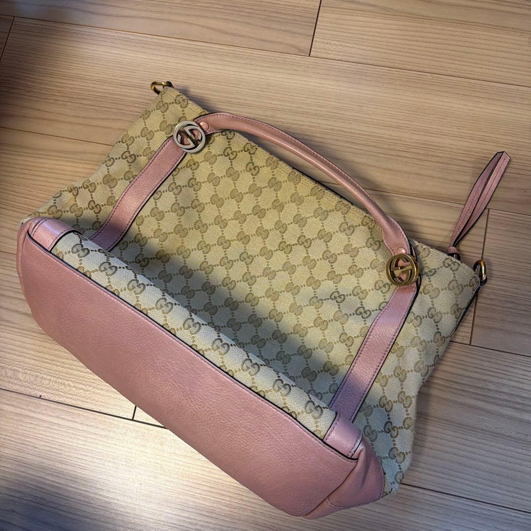 GUCCI ロゴパターン ハンドバッグ ベージュ/ピンク 楽天市場】【バッグ】GUCCI グッチ GGスプリーム キッズライン トート