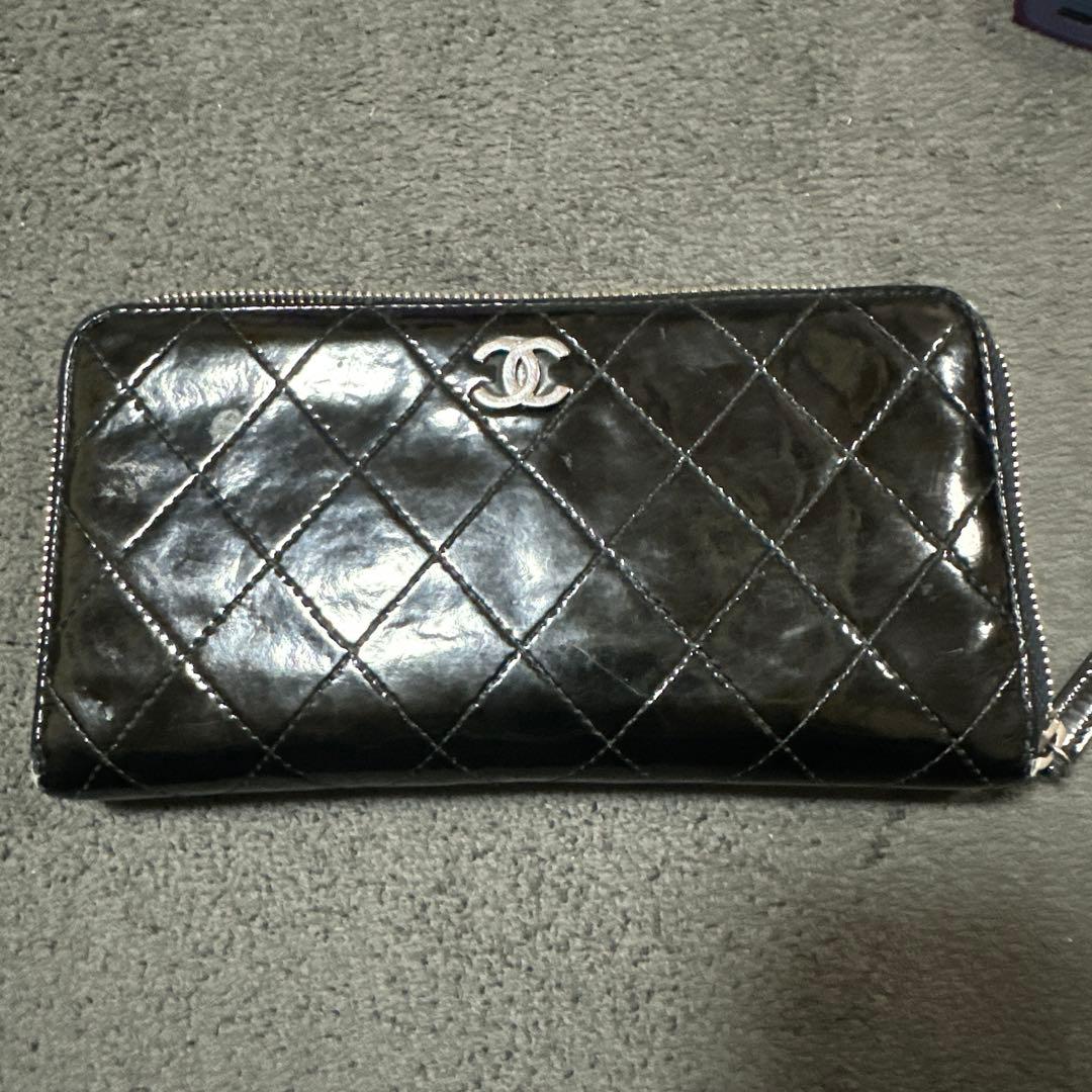 CHANEL ブラック キルティング 長財布 ノベルティ - メルカリ