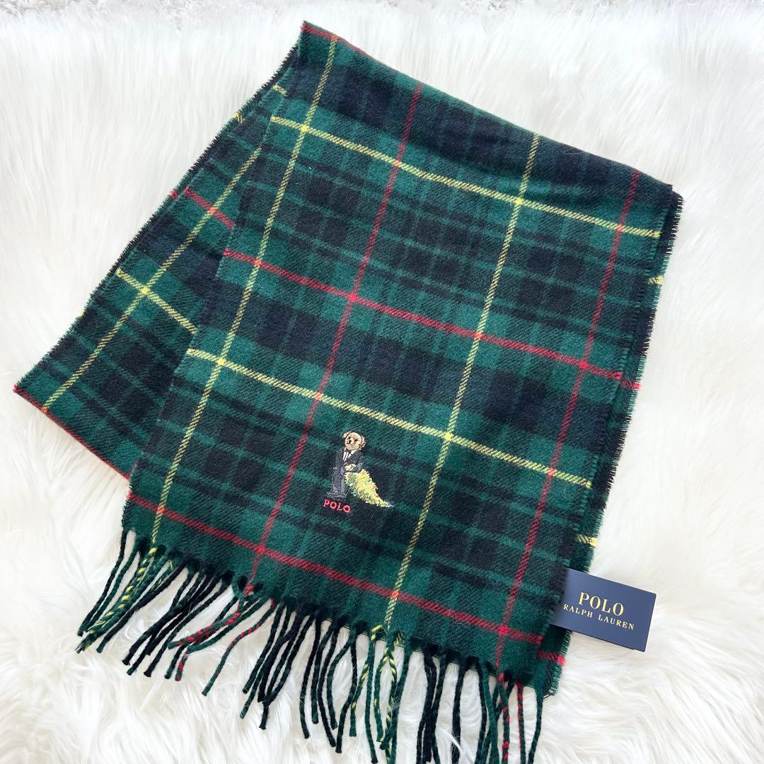 POLO RALPH LAUREN マフラー　ポロベア　チェック　クリスマス 楽天市場】ポロ ラルフローレン ポロベア チェック ストライプ ウール