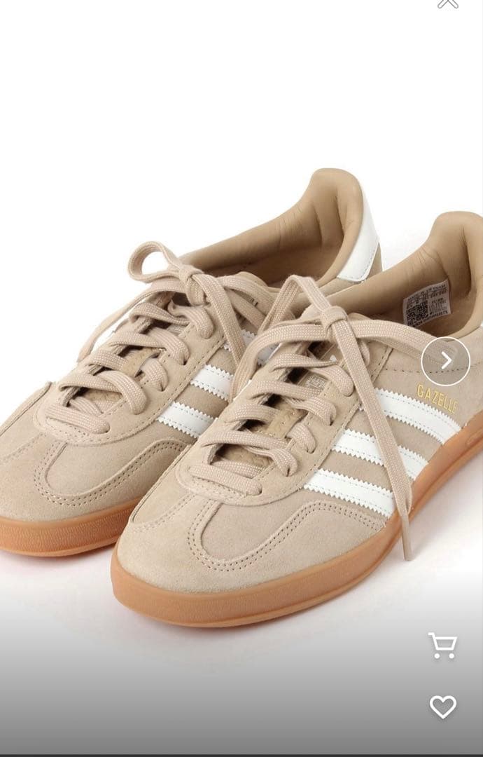 adidas_GAZELLE INDOOR ベージュ 23.5cm - メルカリ