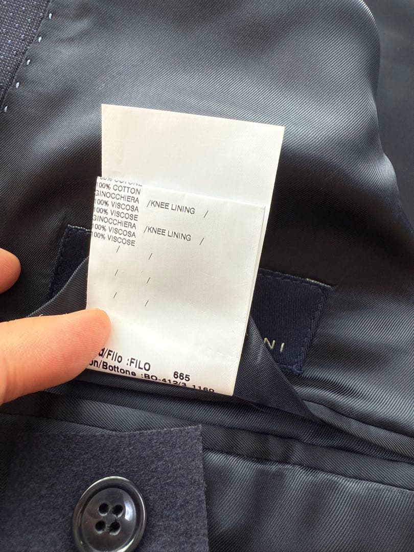 シャア様専用 未使用 LARDINI ウールスーツ 50 ミッドナイトブルー