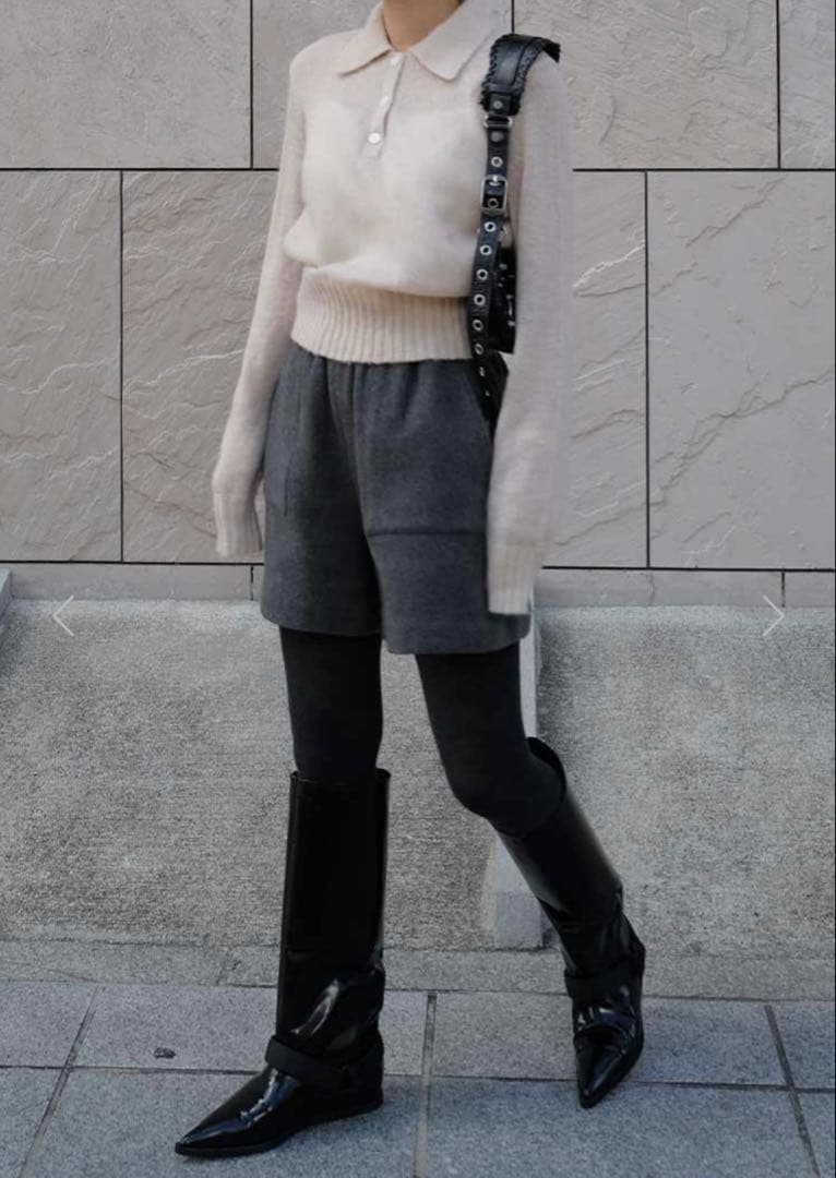 machatt マチャット　ウールショートパンツ（グレー）　LONG machatt マチャット ウールショートパンツ（グレー） LONG ウール