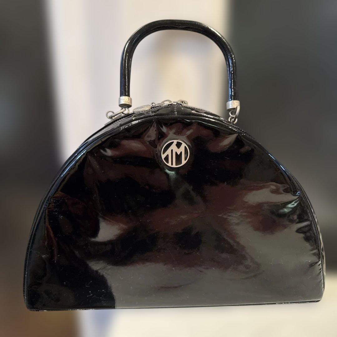 ティエリーミュグレーかまぼこ型ハンドバッグ/80年代ヴィンテージ ティエリーミュグレーかまぼこ型ハンドバッグ/80年代ヴィンテージ